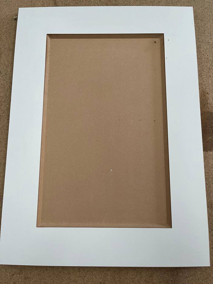 White shaker door frame close-up