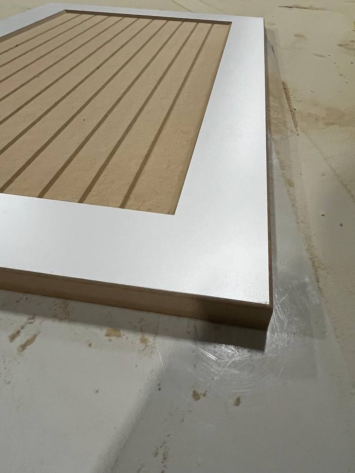 Diagonal slat panel cut sample